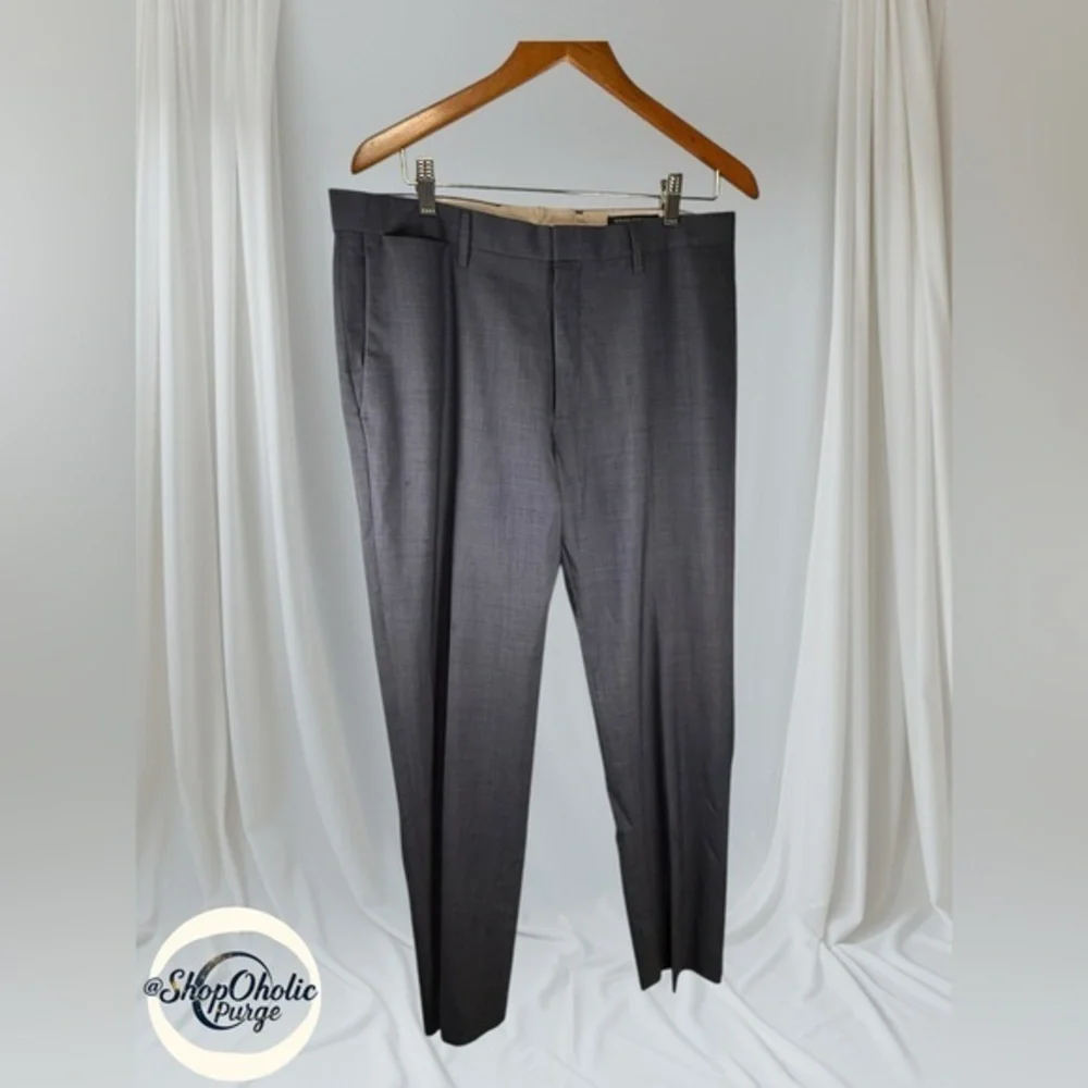 Wool Dress Pants 34 Tailored Slim Fit Gray Banana Republic